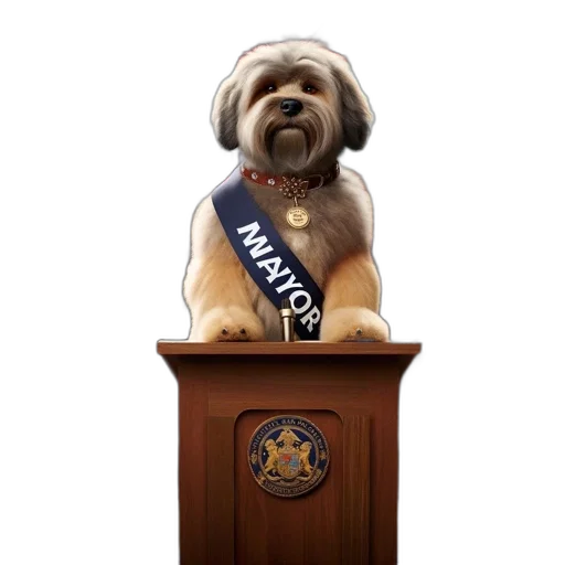 crown, large, dog, wearing transparent PNG cut-out