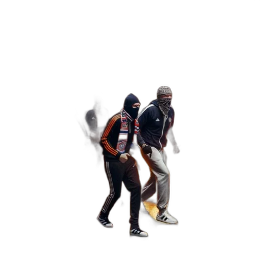 jacket, staff, mask, 3d render transparent PNG cut-out