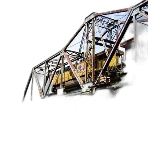 robot, train, crosses, old transparent PNG cut-out