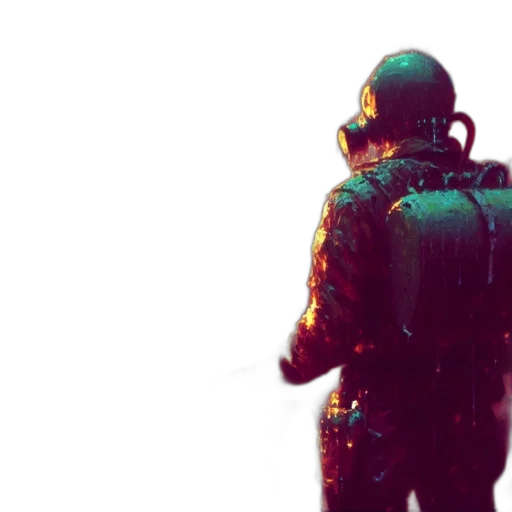 robot, jacket, weapon, concept art transparent PNG cut-out