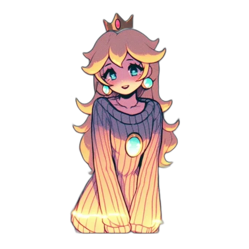 crown, dress, staff, creature transparent PNG cut-out