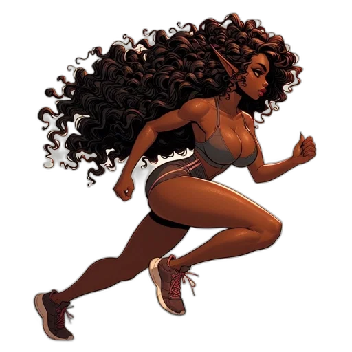 hair, comic book art, concept art, pixel art transparent PNG cut-out
