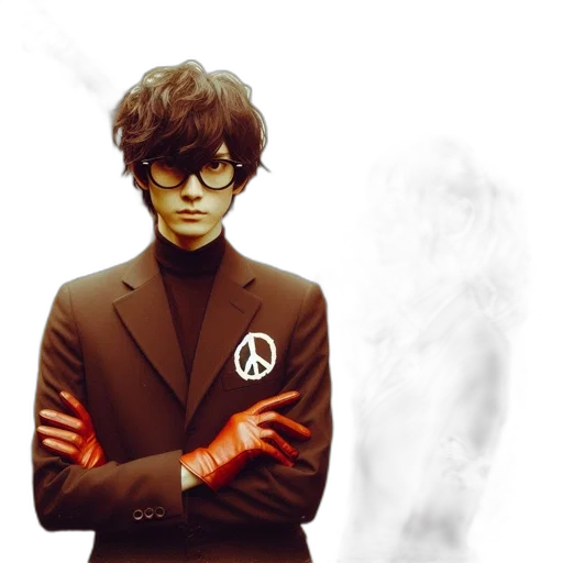 jacket, mask, comic book art, concept art transparent PNG cut-out