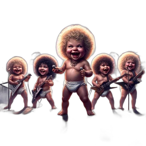 concept art, fantasy art, babies, dressed transparent PNG cut-out