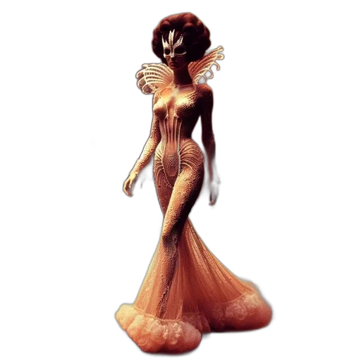 dress, creature, concept art, 3d render transparent PNG cut-out