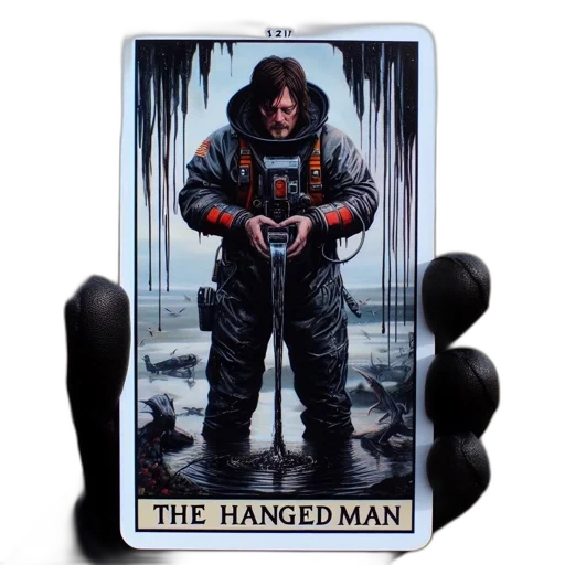 tarot, image, hanged, man transparent PNG cut-out