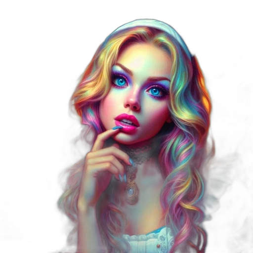 face, dress, hair, jewelry transparent PNG cut-out