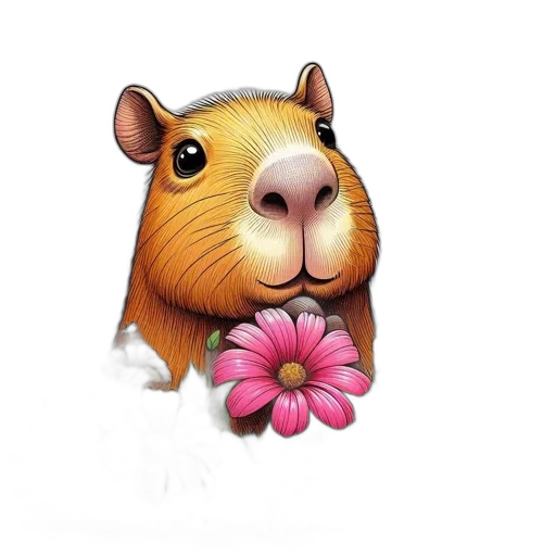 flower, animal, staff, face transparent PNG cut-out