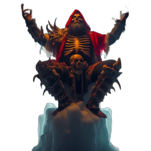 crown, creature, concept art, 3d render transparent PNG cut-out