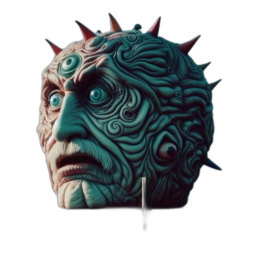 mask, face, creature, staff transparent PNG cut-out