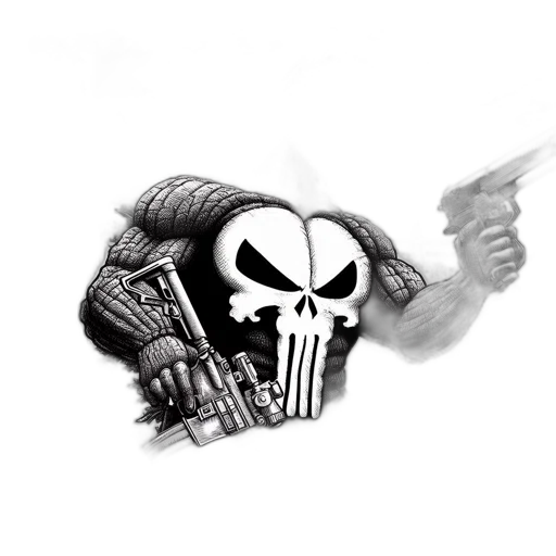 weapon, mask, jacket, face transparent PNG cut-out