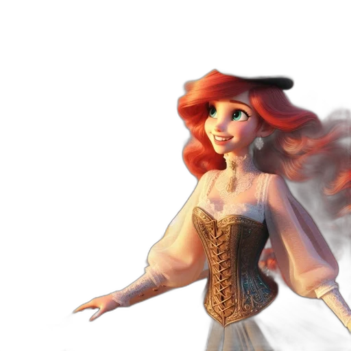 dress, staff, 3d render, concept art transparent PNG cut-out