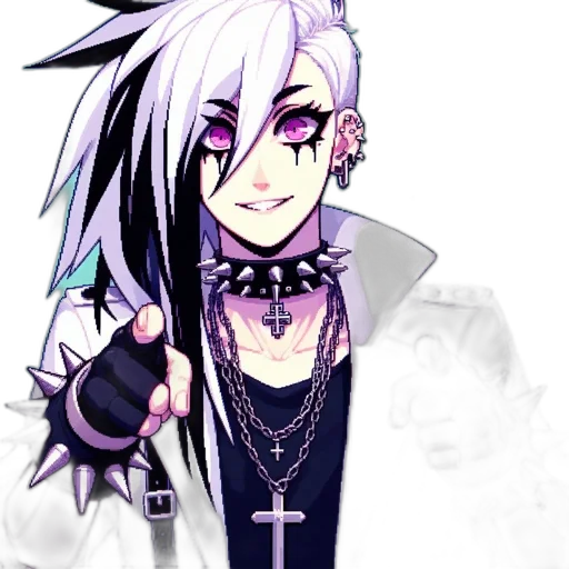 staff, pixel art, cartoon, anime transparent PNG cut-out