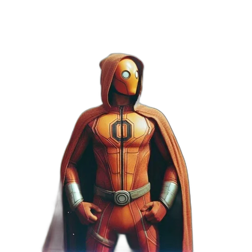 jacket, mask, robot, comic book art transparent PNG cut-out