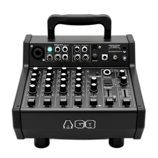 black, portable, audio, mixer transparent PNG cut-out