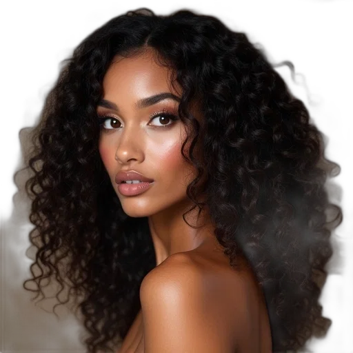 hair, crown, face, photorealistic transparent PNG cut-out