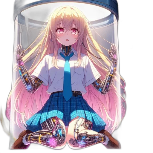 robot, dress, bottle, sword transparent PNG cut-out