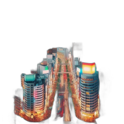 building, robot, concept art, 3d render transparent PNG cut-out