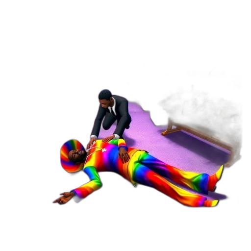 creature, concept art, 3d render, vaporwave transparent PNG cut-out