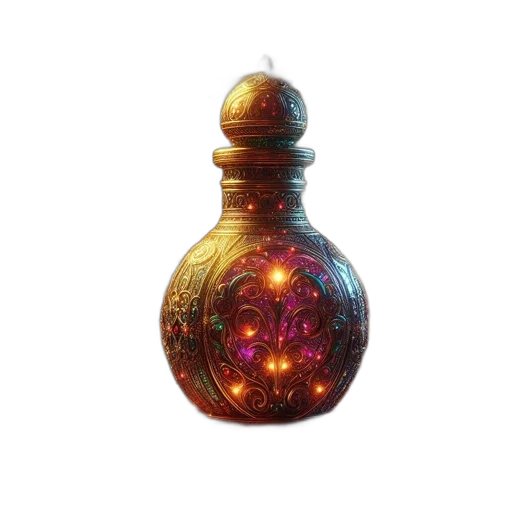 bottle, crown, weapon, jewelry transparent PNG cut-out