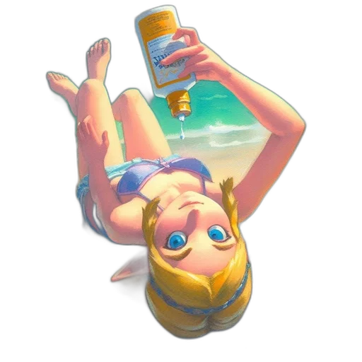 bottle, 3d render, vaporwave, concept art transparent PNG cut-out
