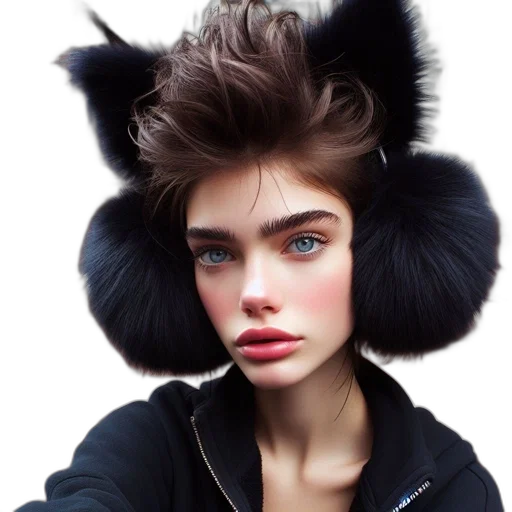 hat, hair, jacket, creature transparent PNG cut-out