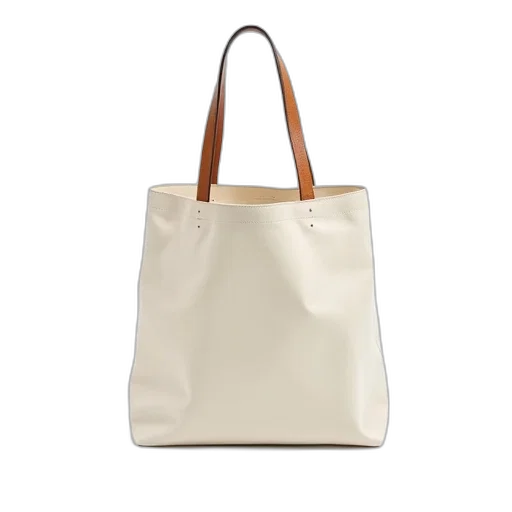 earth tones, white, beige, tote transparent PNG cut-out