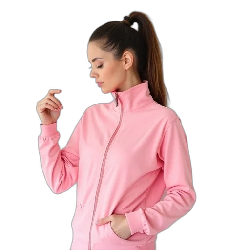 jacket, dress, staff, vaporwave transparent PNG cut-out