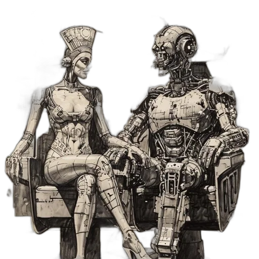 robot, furniture, jewelry, crown transparent PNG cut-out