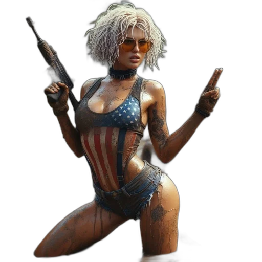 weapon, concept art, cyberpunk, comic book art transparent PNG cut-out