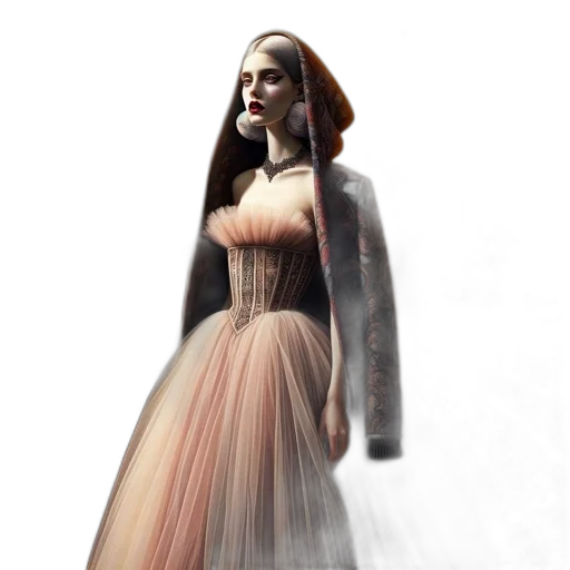 dress, concept art, fantasy art, photorealistic transparent PNG cut-out