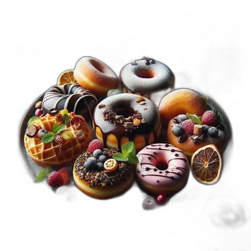 food, jewelry, photorealistic, oil painting transparent PNG cut-out
