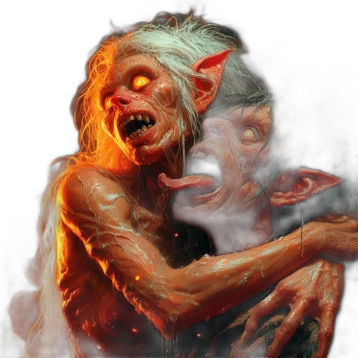 creature, mask, face, staff transparent PNG cut-out