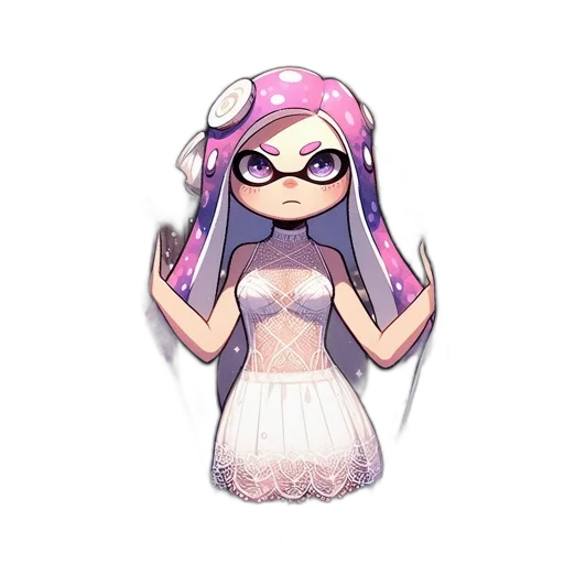 dress, mask, creature, weapon transparent PNG cut-out