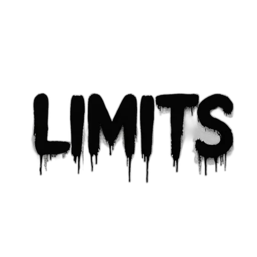 white, background, word, limits transparent PNG cut-out