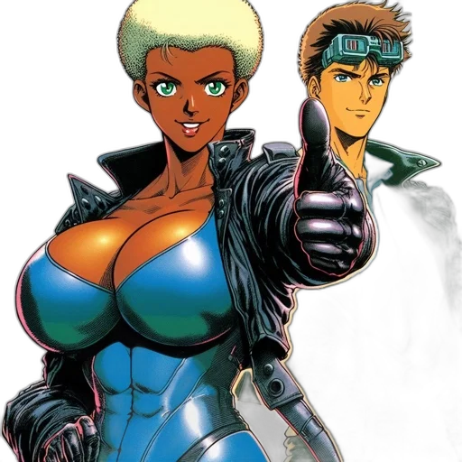 jacket, comic book art, concept art, cyberpunk transparent PNG cut-out