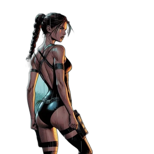 concept art, comic book art, cyberpunk, fantasy art transparent PNG cut-out
