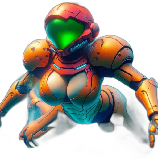 robot, creature, concept art, 3d render transparent PNG cut-out