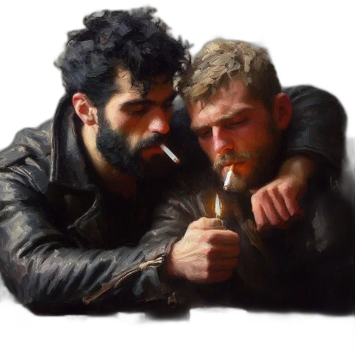 jacket, oil painting, concept art, photorealistic transparent PNG cut-out