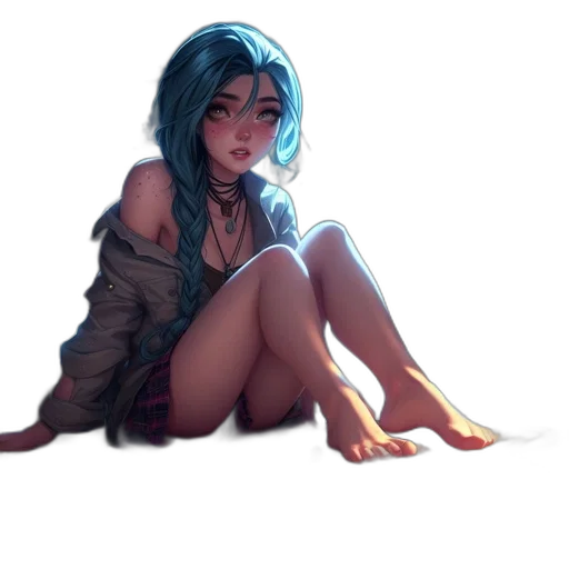 dress, creature, face, hair transparent PNG cut-out