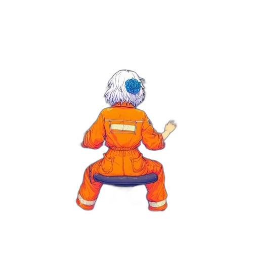 robot, jacket, staff, creature transparent PNG cut-out