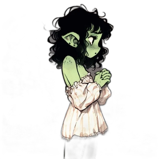 creature, dress, staff, concept art transparent PNG cut-out