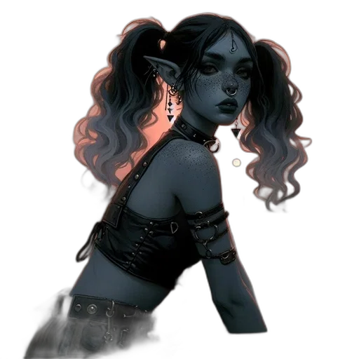 creature, concept art, fantasy art, watercolor transparent PNG cut-out