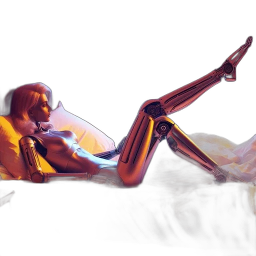robot, concept art, cyberpunk, fantasy art transparent PNG cut-out