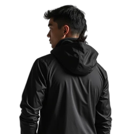 jacket, staff, 3d render, dark transparent PNG cut-out