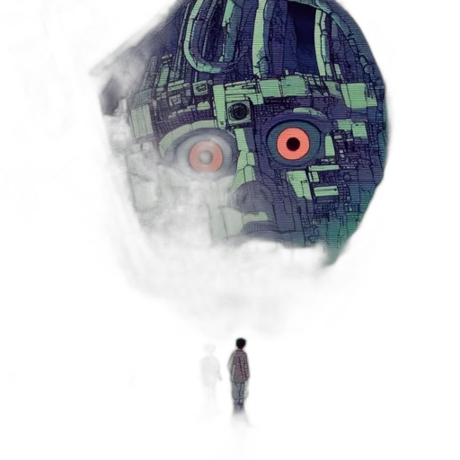 robot, mask, creature, concept art transparent PNG cut-out