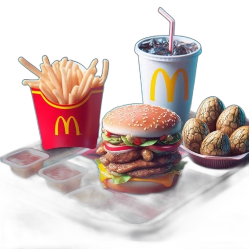 food, photorealistic, 3d render, concept art transparent PNG cut-out