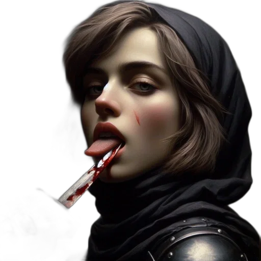 jacket, face, cyberpunk, concept art transparent PNG cut-out