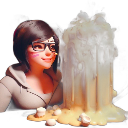 staff, food, face, concept art transparent PNG cut-out