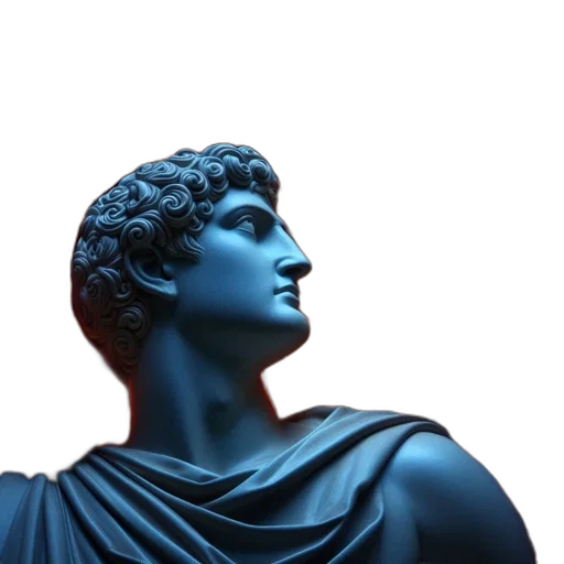 face, vaporwave, 3d render, photorealistic transparent PNG cut-out